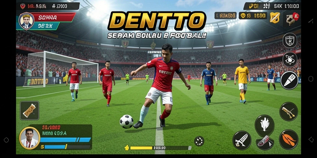Tampilan gameplay menarik dari DENTOTO saat pertandingan berlangsung.