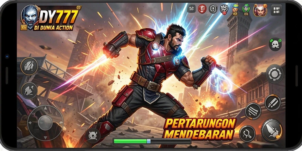 Tampilan gameplay seru di DY777, pertarungan penuh aksi.