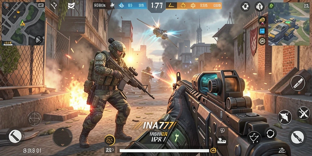 Screenshot gameplay INA777 menampilkan pertempuran yang mendebarkan.
