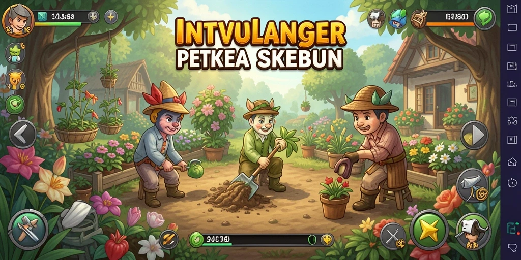 Tampilan gameplay menarik dari INATOGEL yang menunjukkan aktivitas berkebun.