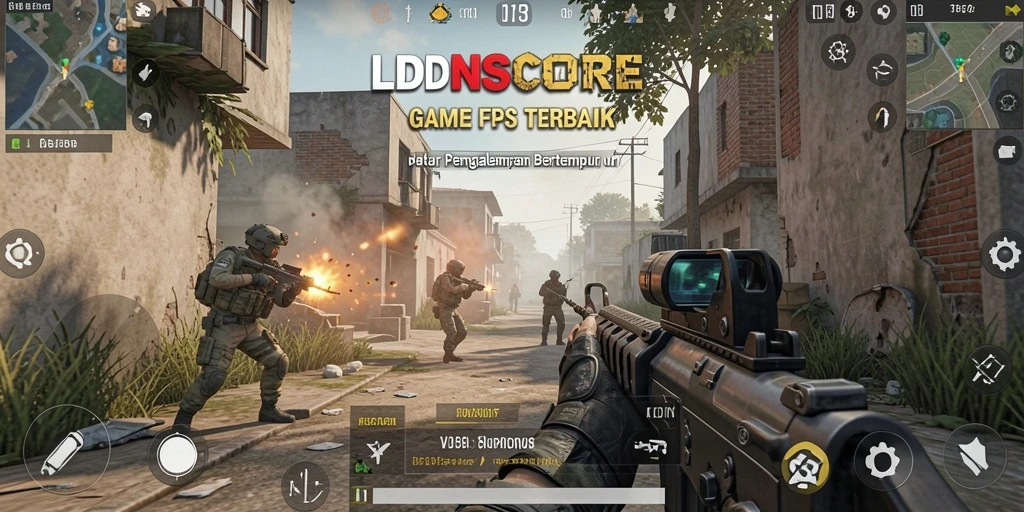 Tampilan gameplay LDNSCORE yang intens dan seru.