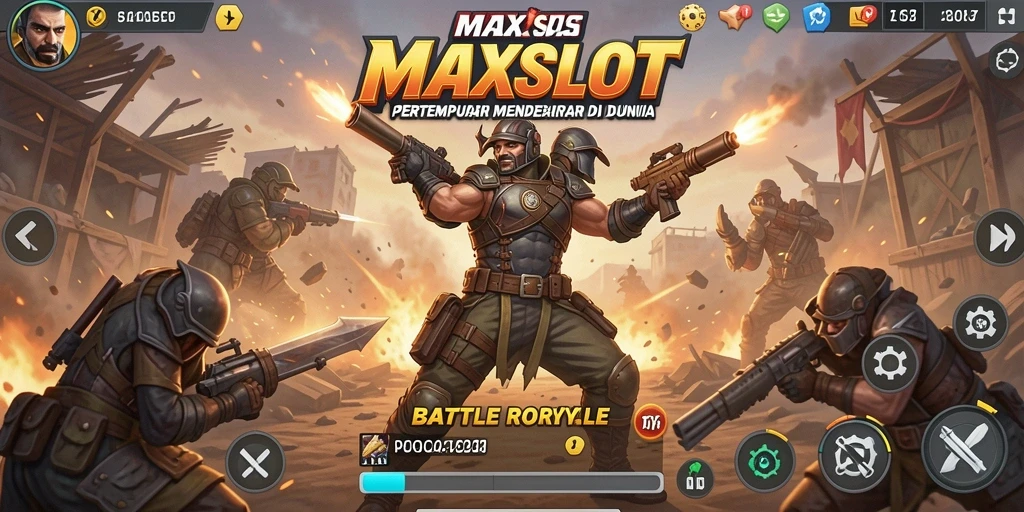 Tampilan seru gameplay Battle Royale di MAXSLOT.