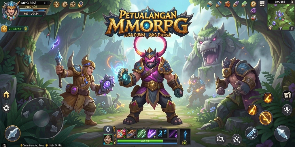 Tangkapan layar gameplay seru dalam dunia MMORPG MPO555.