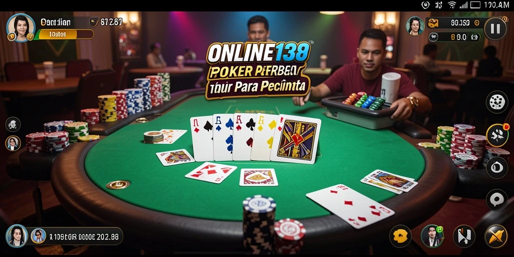 Tampilan gameplay seru dalam permainan Poker ONLINE138.