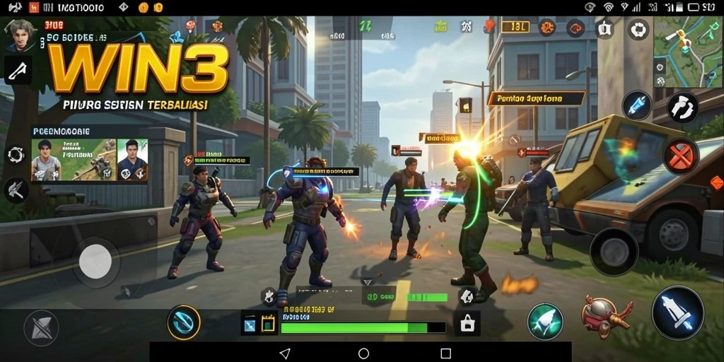 Screenshot WIN33 menampilkan gameplay simulasi yang mendalam dan interaktif.